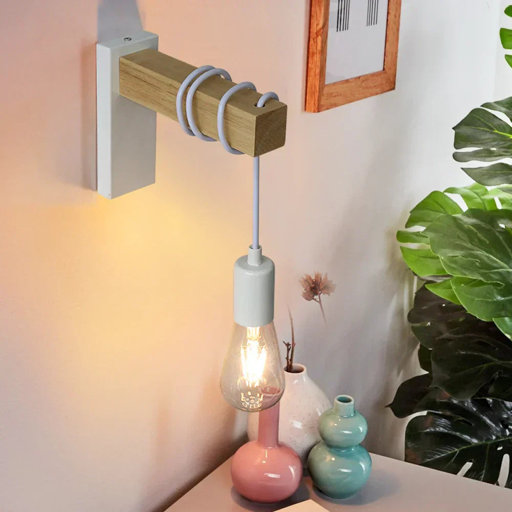 Twistiq | Elegant og Minimalistisk Væglampe i Træ