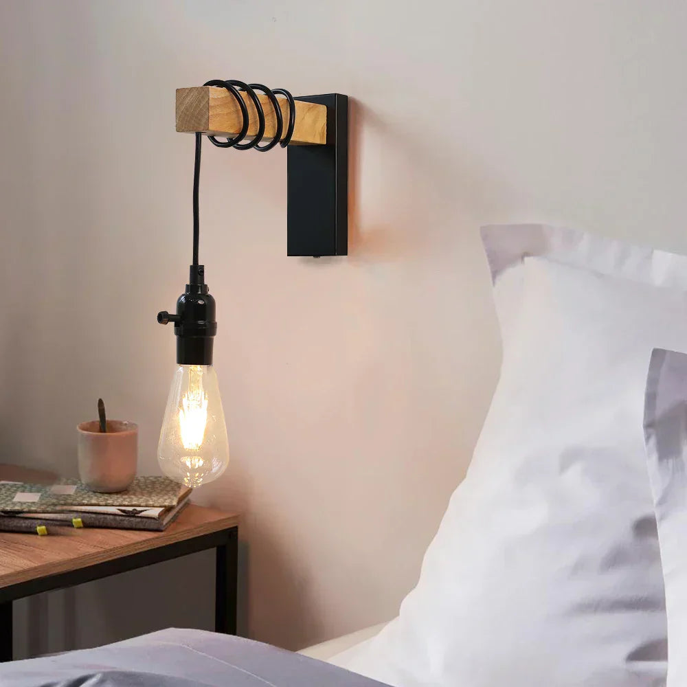 Twistiq | Elegant og Minimalistisk Væglampe i Træ