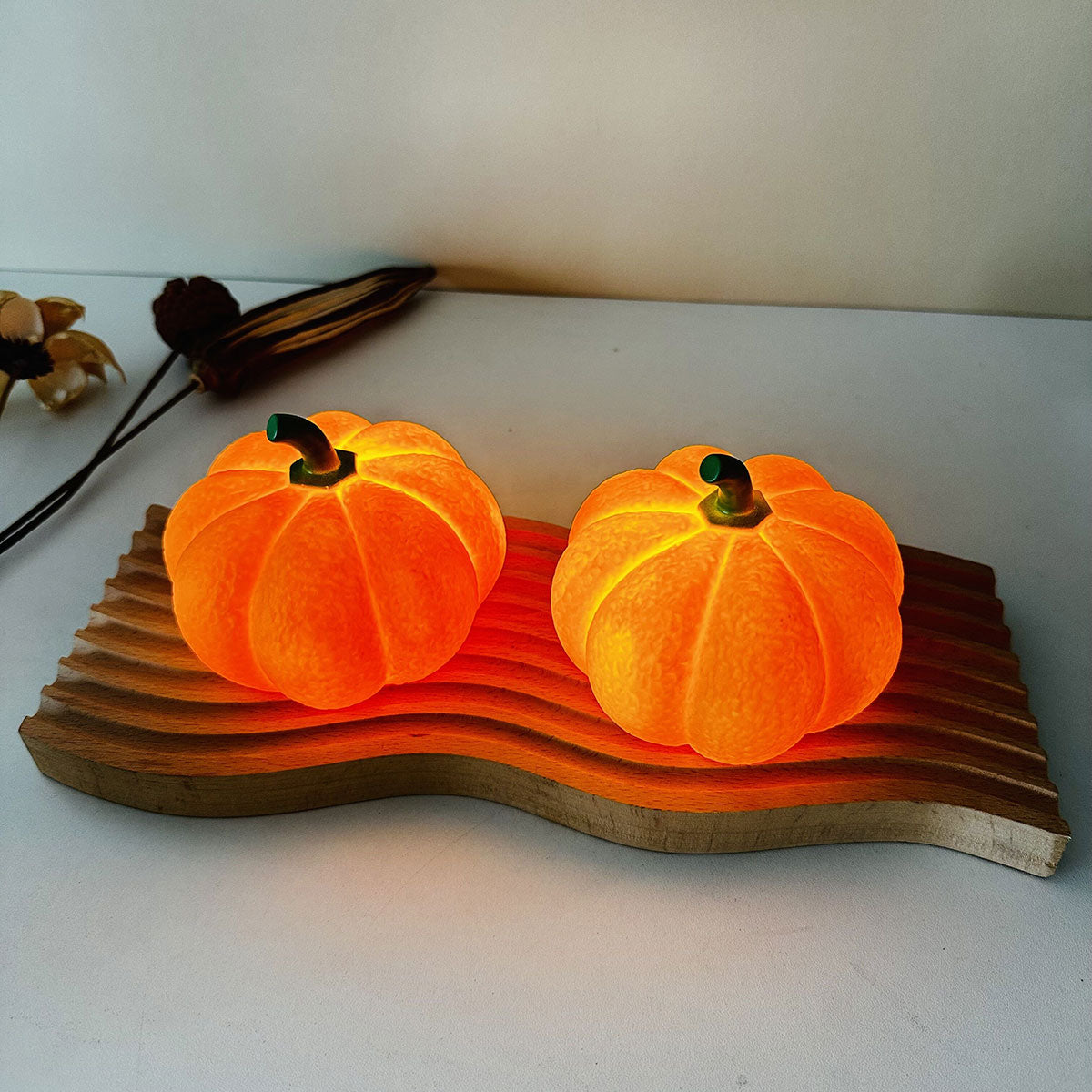 Pumpea - Kreativt Græskar-Natlys | 3-Pak 🎃✨