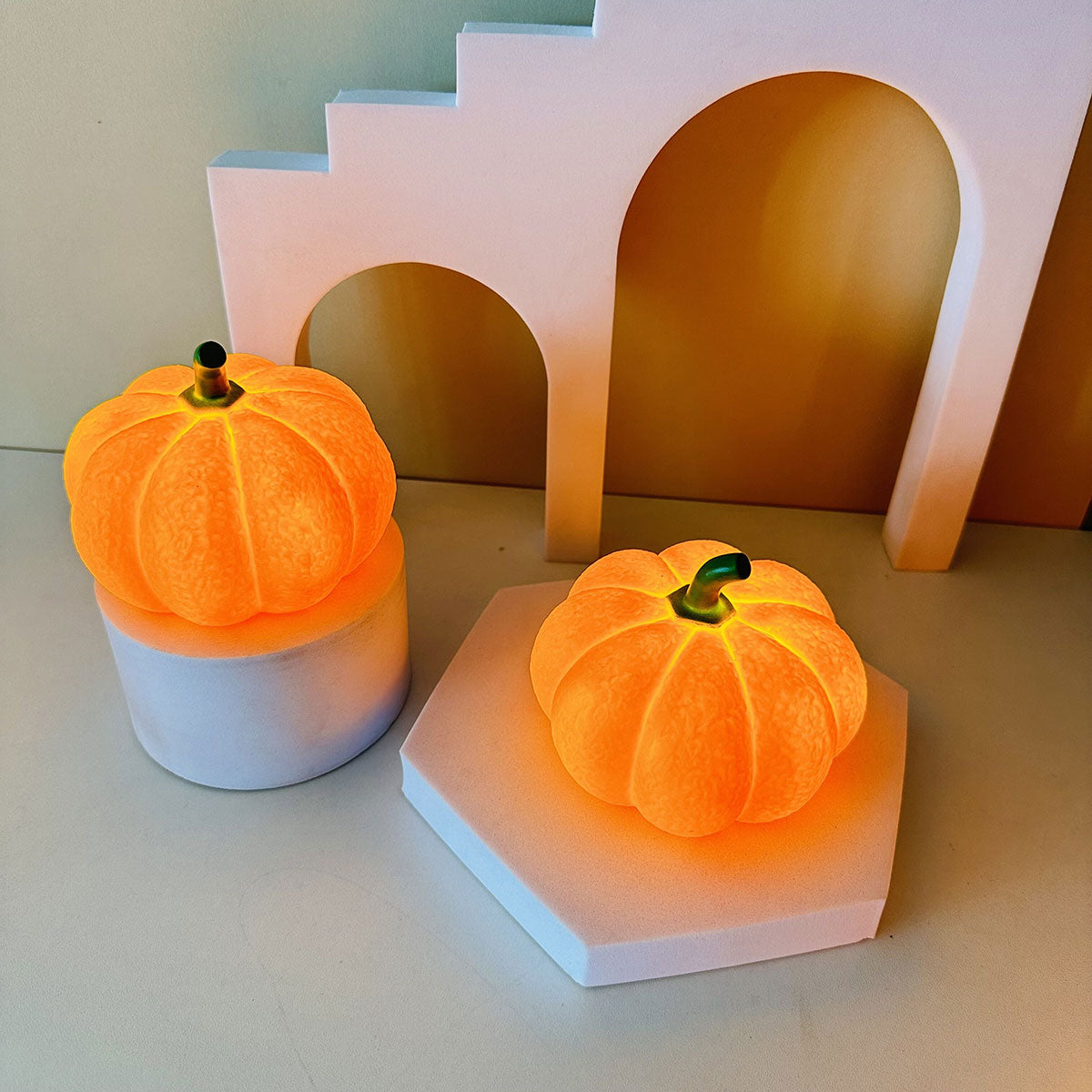 Pumpea - Kreativt Græskar-Natlys | 3-Pak 🎃✨