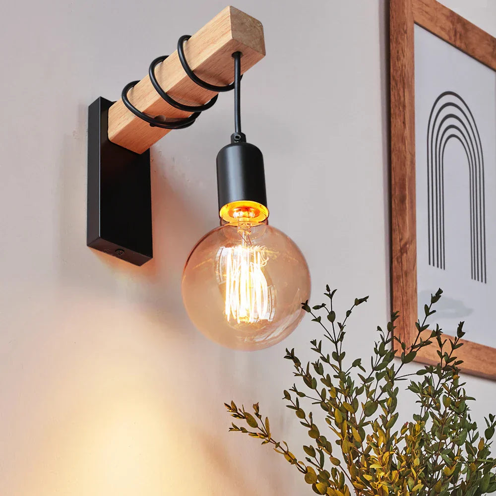 Twistiq | Elegant og Minimalistisk Væglampe i Træ