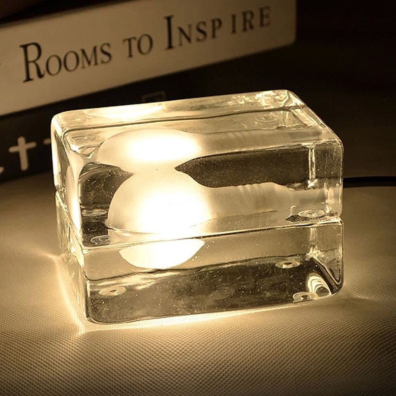 CrystalCube | Elegant Glasbordlampe!