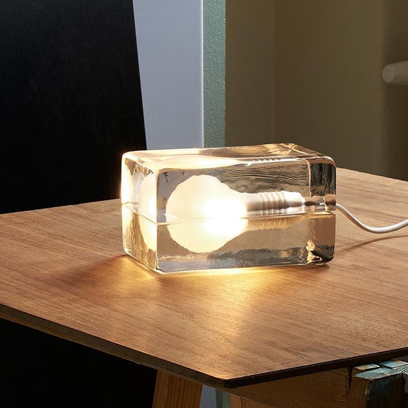 CrystalCube | Elegant Glasbordlampe!