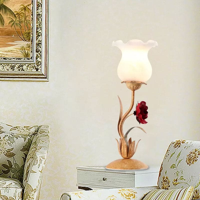 BlomstraGlow | Elegant Blomsterbordlampe!
