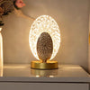 CrystalAura | Moderne & Luxe Påfugl Bordlampe!
