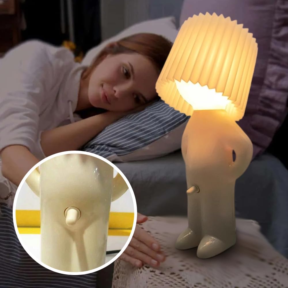 FoldaGlow – Unik Bordlampe med Foldet Lampeskærm!