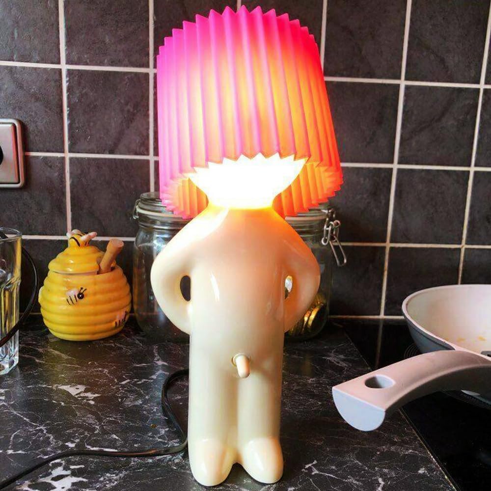 FoldaGlow – Unik Bordlampe med Foldet Lampeskærm!
