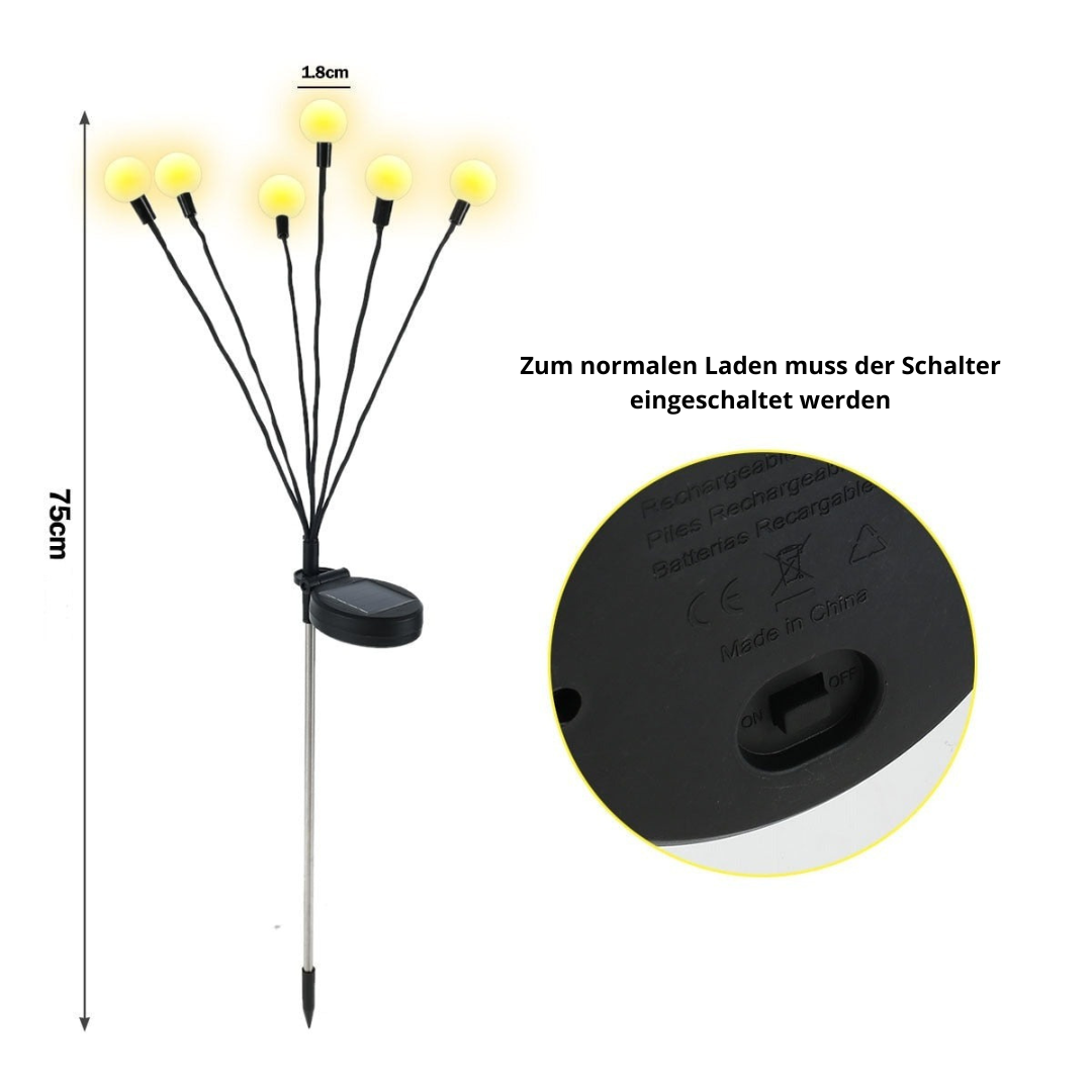 GlowFly™ | Solcelledrevet LED Ildfluelys!