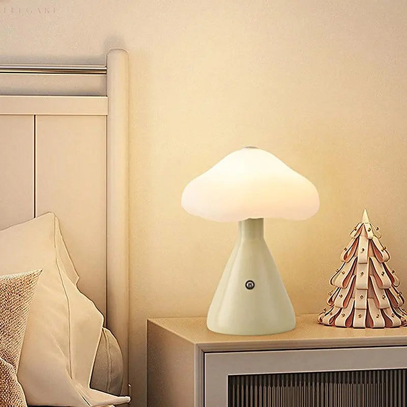 GlowShroom | Genopladelig Trådløs Bordlampe til Hjemmet!