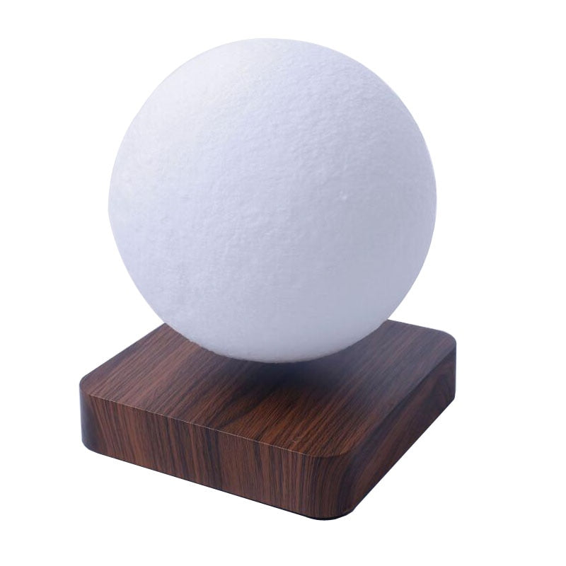 LunarLift | Elegant Træbase Svævende Måne Lampe!