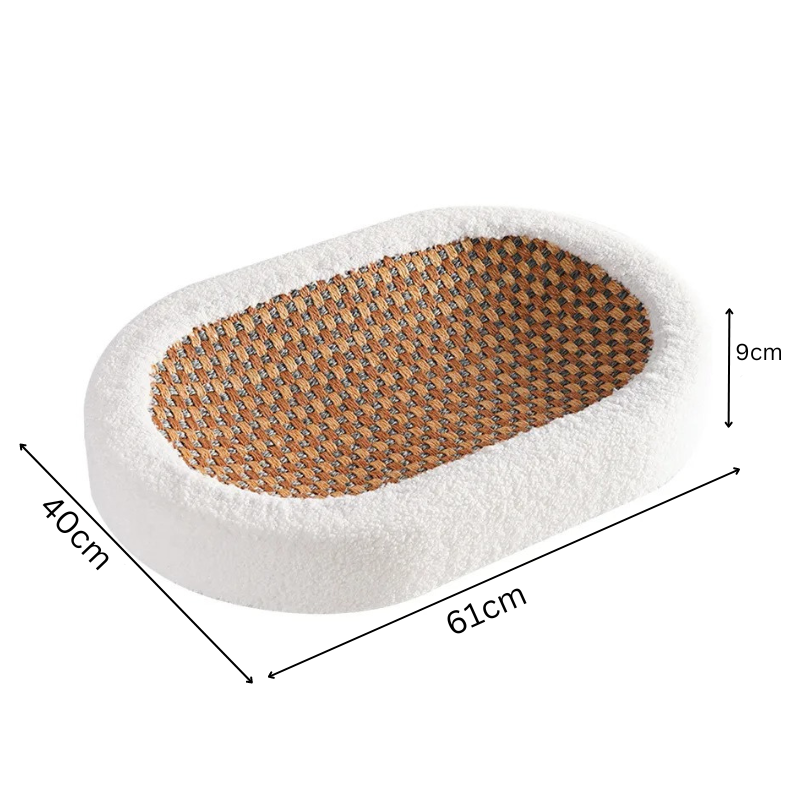 Cat Scratch - Plush kattebed med kradsbare overflader