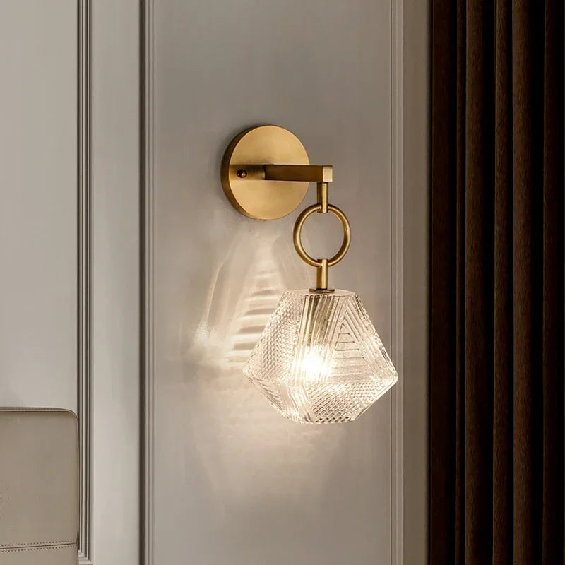 Glasium | Moderne Geometrisk Væglampe i Glas
