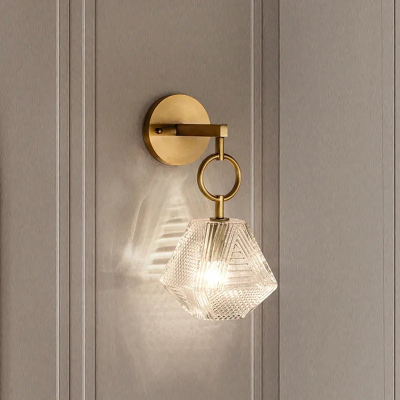 Glasium | Moderne Geometrisk Væglampe i Glas
