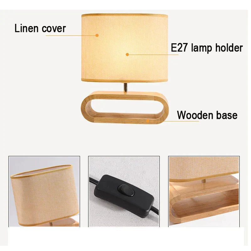 GlowArc | Minimalistisk Bordlampe med Træbase!