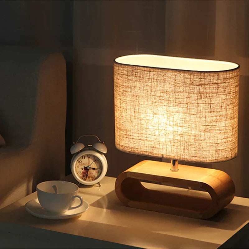 GlowArc | Minimalistisk Bordlampe med Træbase!