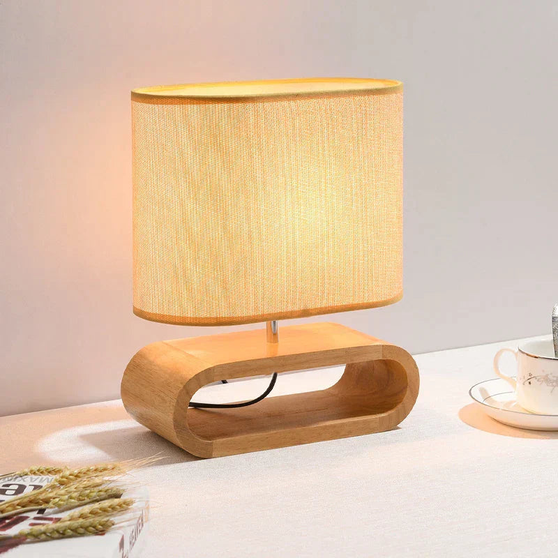 GlowArc | Minimalistisk Bordlampe med Træbase!