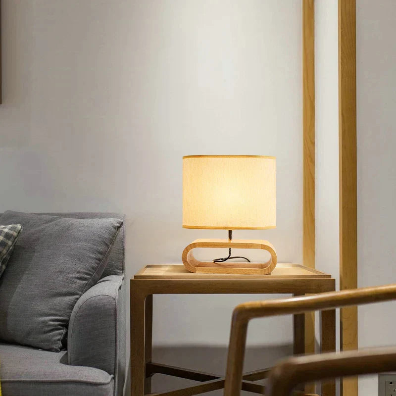 GlowArc | Minimalistisk Bordlampe med Træbase!
