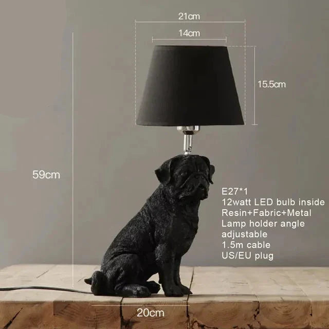 PawGlow | Elegant Bordlampe med Hundemotiv!