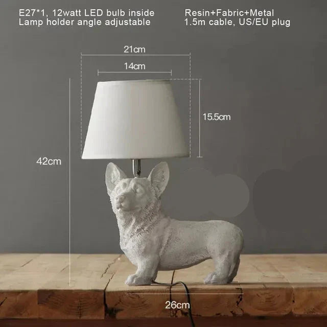 PawGlow | Elegant Bordlampe med Hundemotiv!