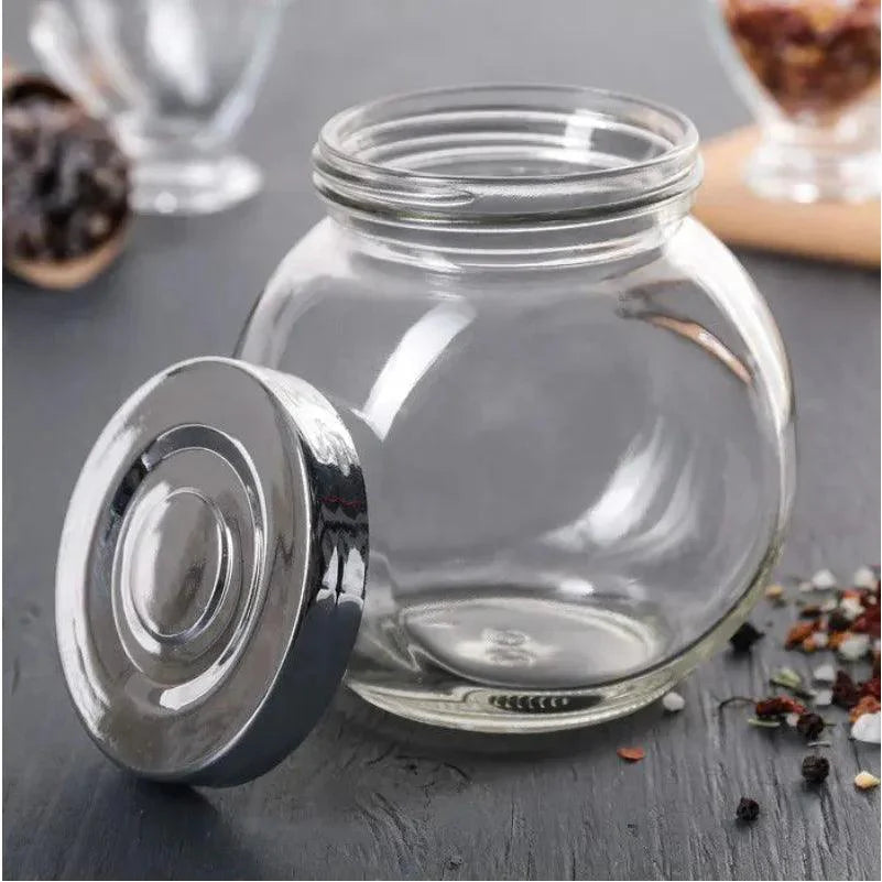 Krydset - Sæt med 4 glas krydderikrukker/mini-beholdere