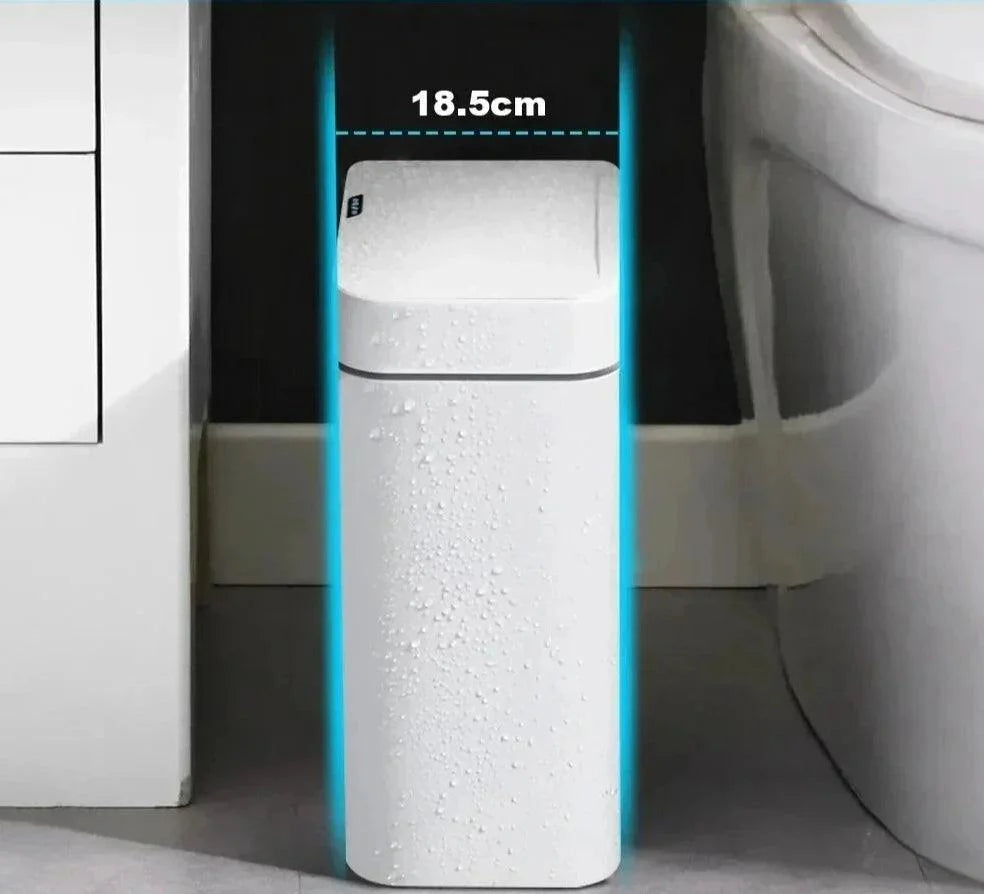SmartBin - Intelligent Skraldespand til Badeværelset med Automatisk Poseløsning 15L