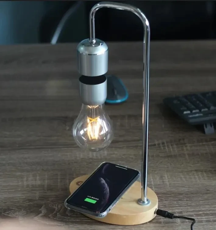 HoverGleam | Minimalistisk Magnetisk Svævende Bordlampe!