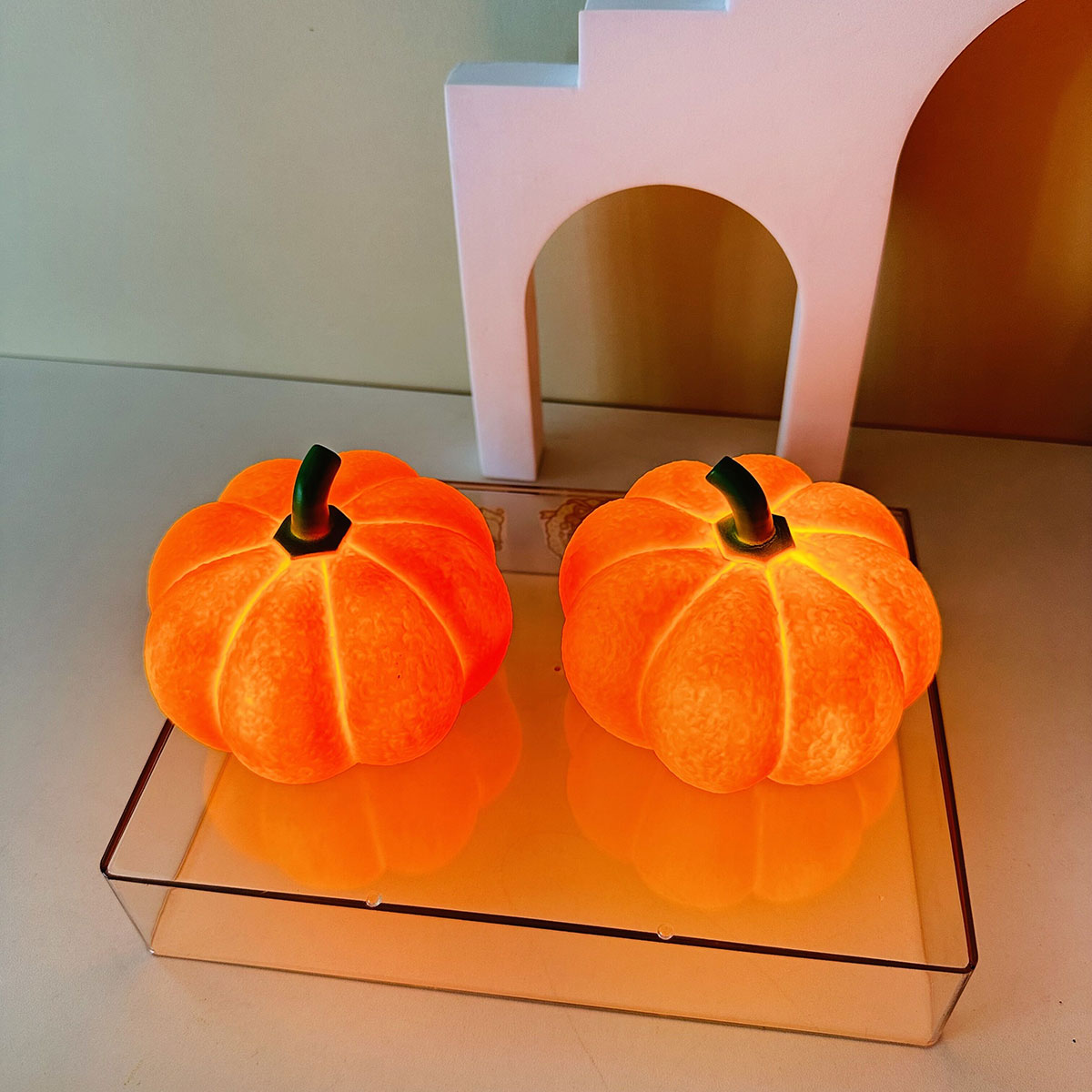 Pumpea - Kreativt Græskar-Natlys | 3-Pak 🎃✨