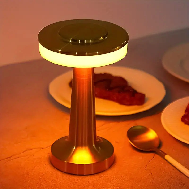 RetroGlow | Multifunktionel & Genopladelig Bordlampe!