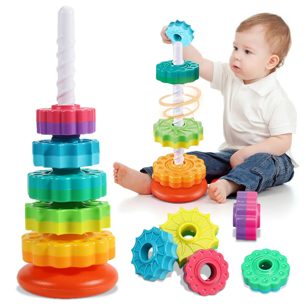 SpiralStak - Farverigt Stabellegespil!