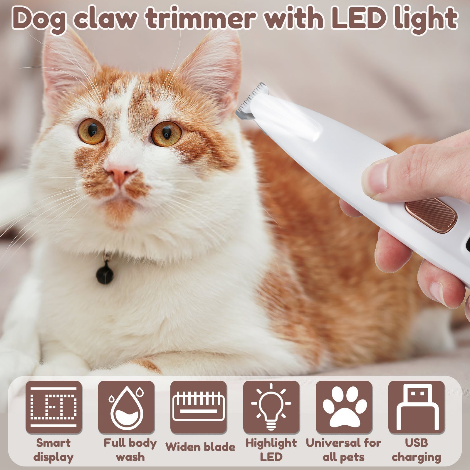 PetTrim | LED Hundeklipper til Skånsom og Effektiv Pelspleje