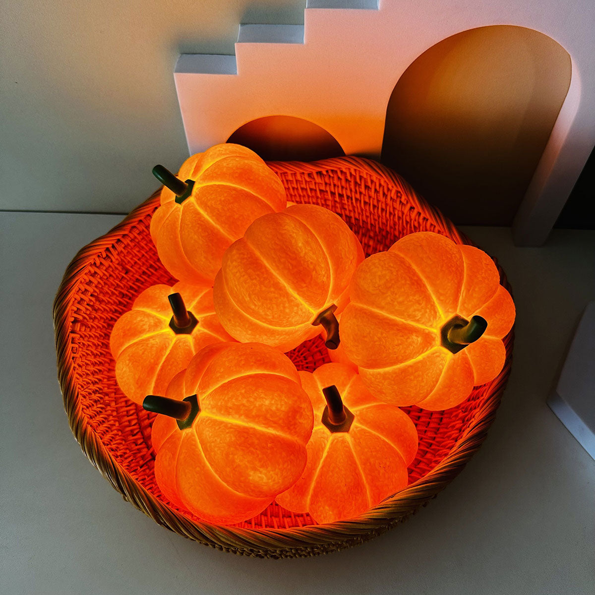 Pumpea - Kreativt Græskar-Natlys | 3-Pak 🎃✨