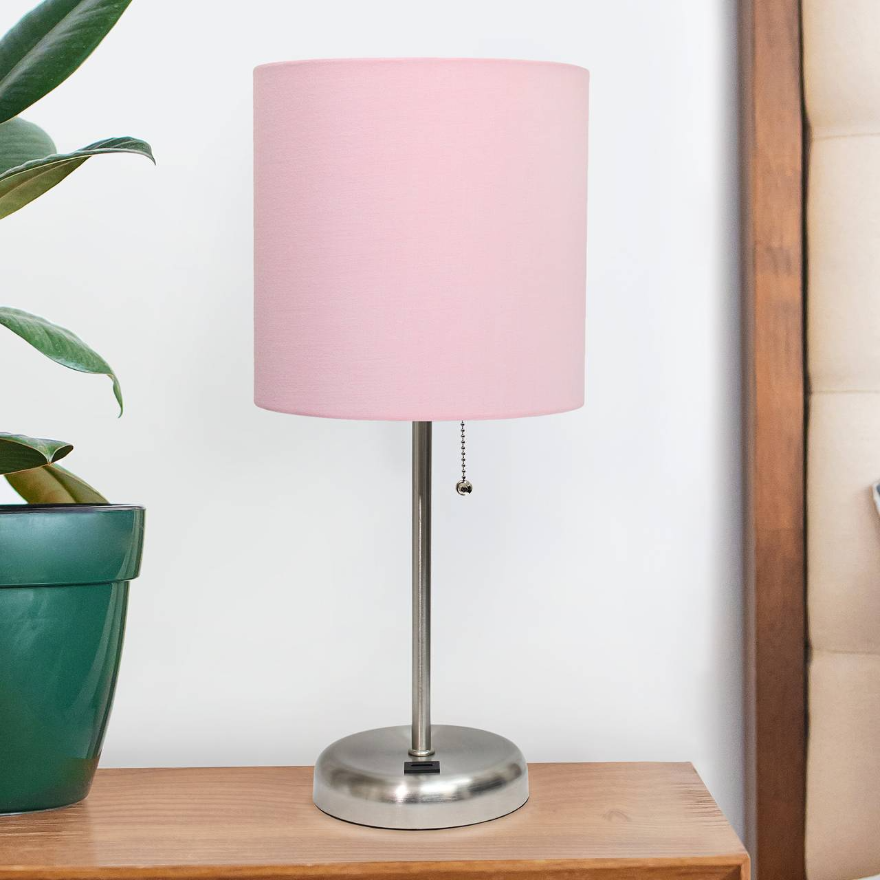 LumiPastel | Slank Lampe med Stoffet Lampeskærm!