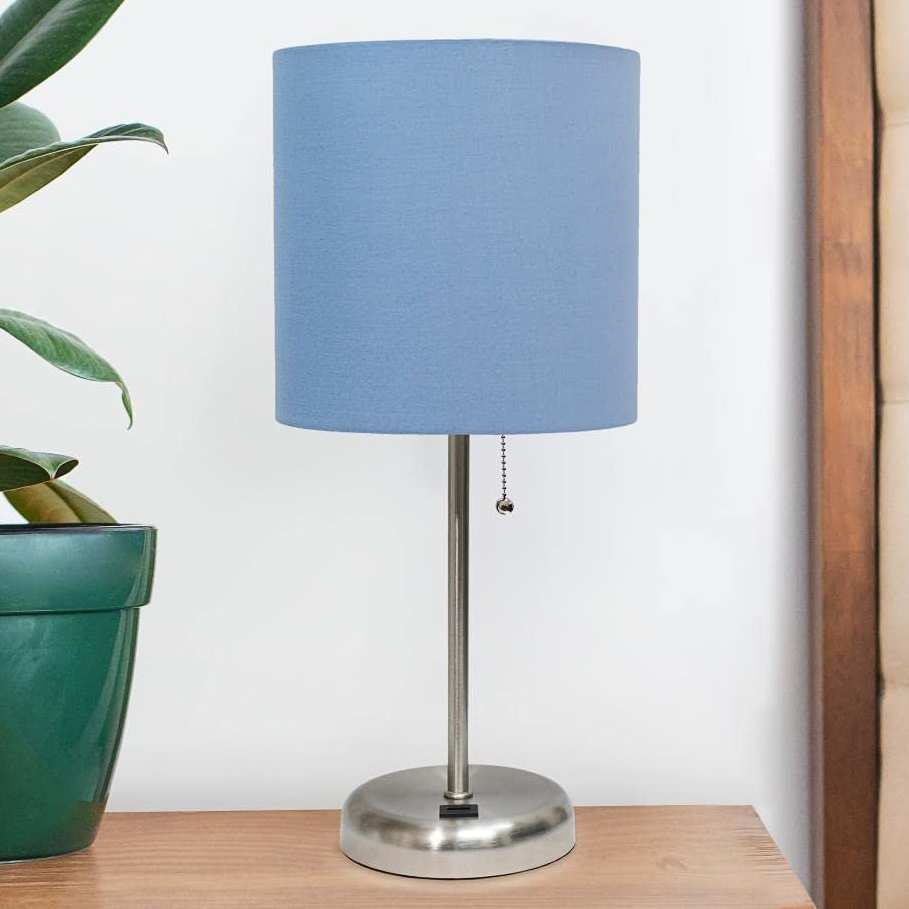 LumiPastel | Slank Lampe med Stoffet Lampeskærm!