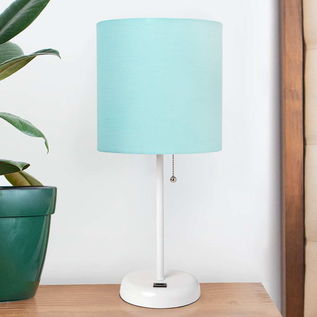 LumiPastel | Slank Lampe med Stoffet Lampeskærm!