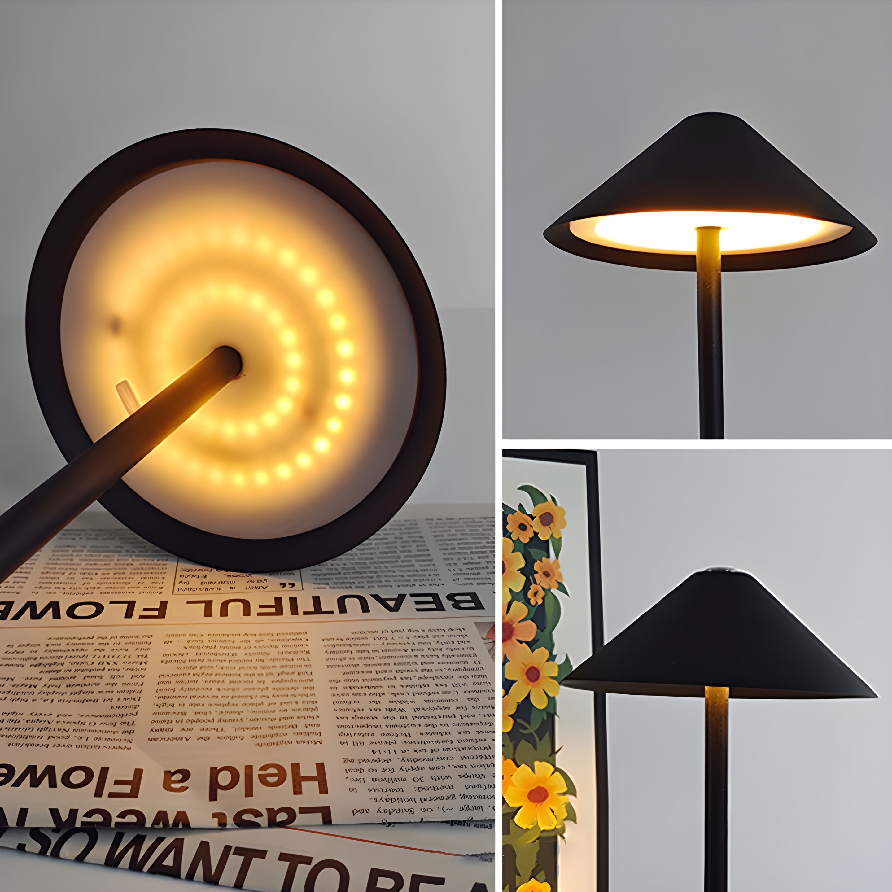 TouchGlow | Udendørs & Indendørs trådløs bordlampe!