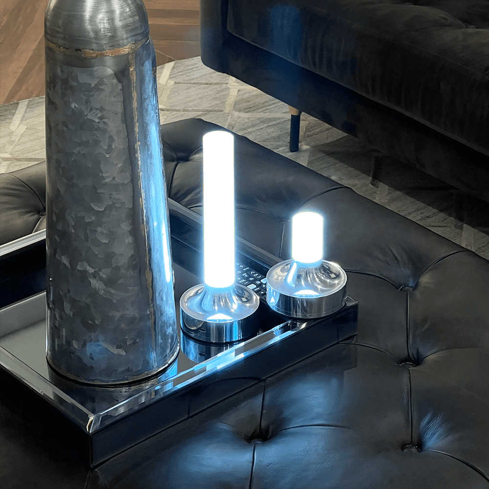 GlowForge | Elegant Messing Bordlampe